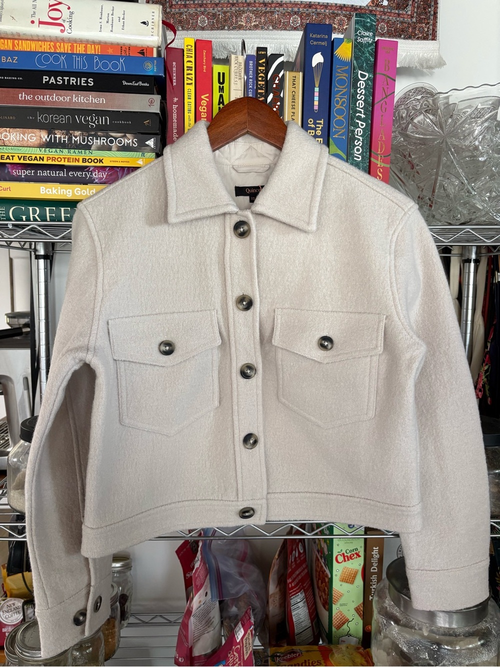 Quince 100% Merino Wool Cropped Shirt Jacket